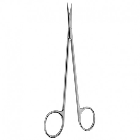 Reynolds Dissecting Scissors, Slightly Curved Blades, Tenotomy Tips, 1 Serrated Edge, 6" (15.0 Cm)